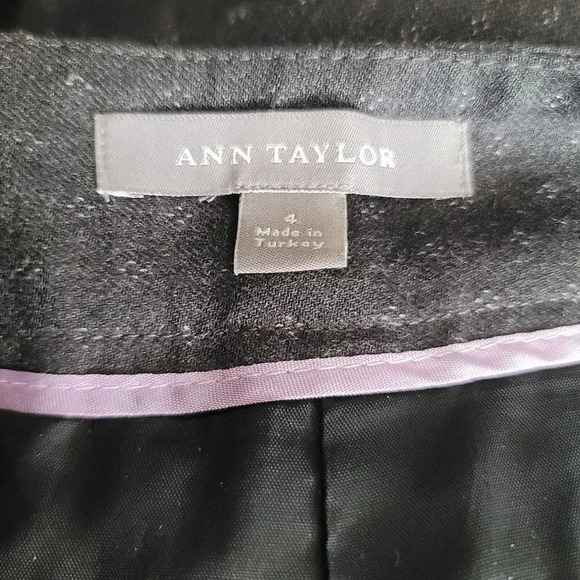 Ann Taylor Gray Straight Leg Dress Career Trouser Pants Size 4 - Picture 10 of 14